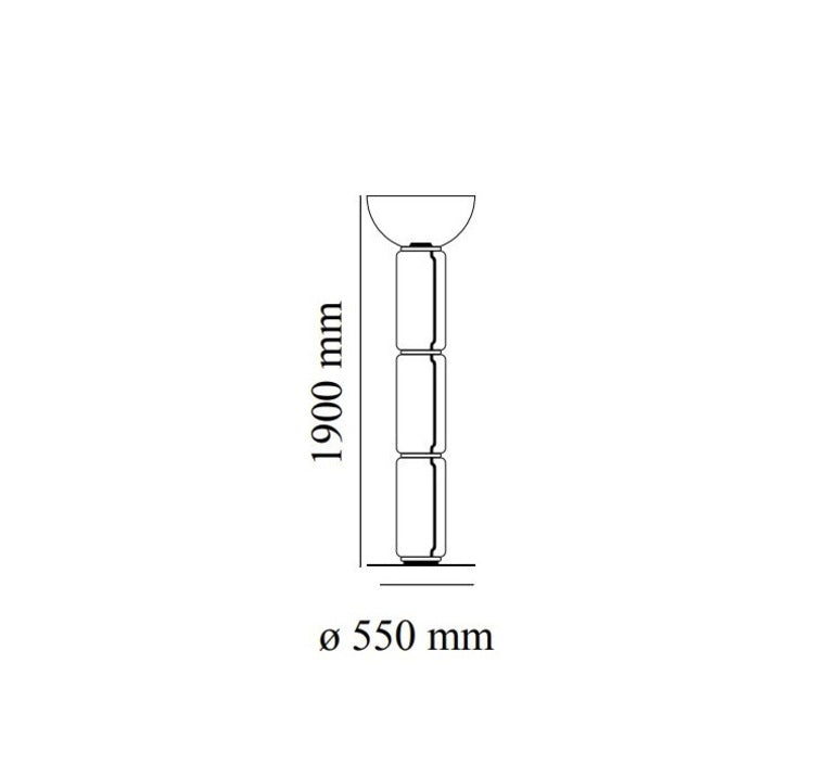 Noctambule 3 High Cylinder Dôme Lampadaires