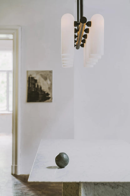 Odyssey Linear Chandelier SM Opale mat Suspensions