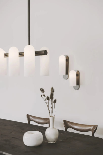 Odyssey Linear Chandelier SM Opale mat Suspensions