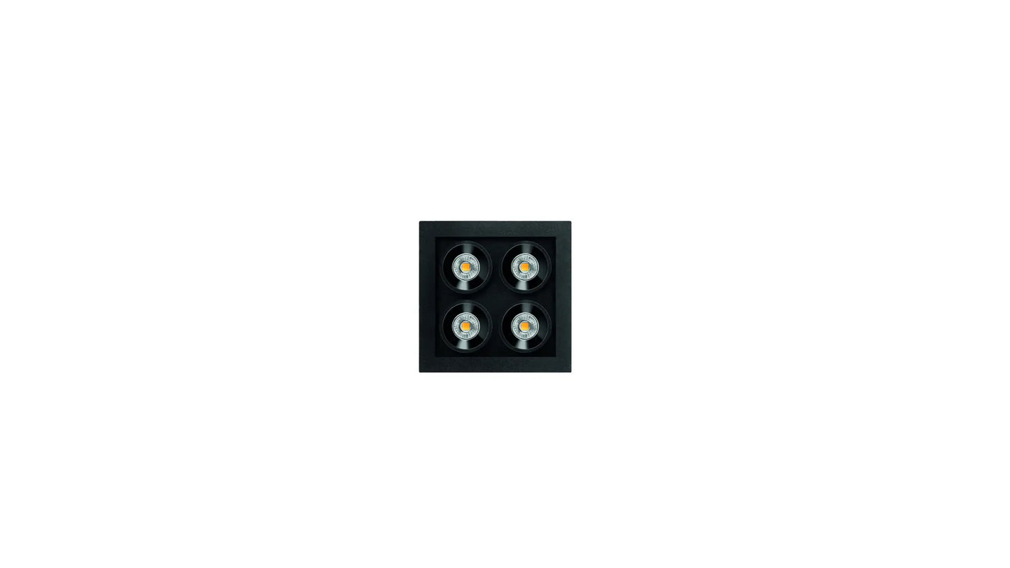 Black Foster Micro Recessed 2X2 Dim PH.CUT 3000K Spots encastrés