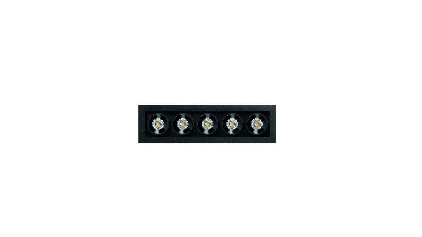 Black Foster Micro Recessed 5 Dim PH.CUT 2700K Spots encastrés