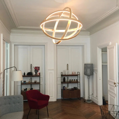 B612 Suspensions LED Bois Ø70cm