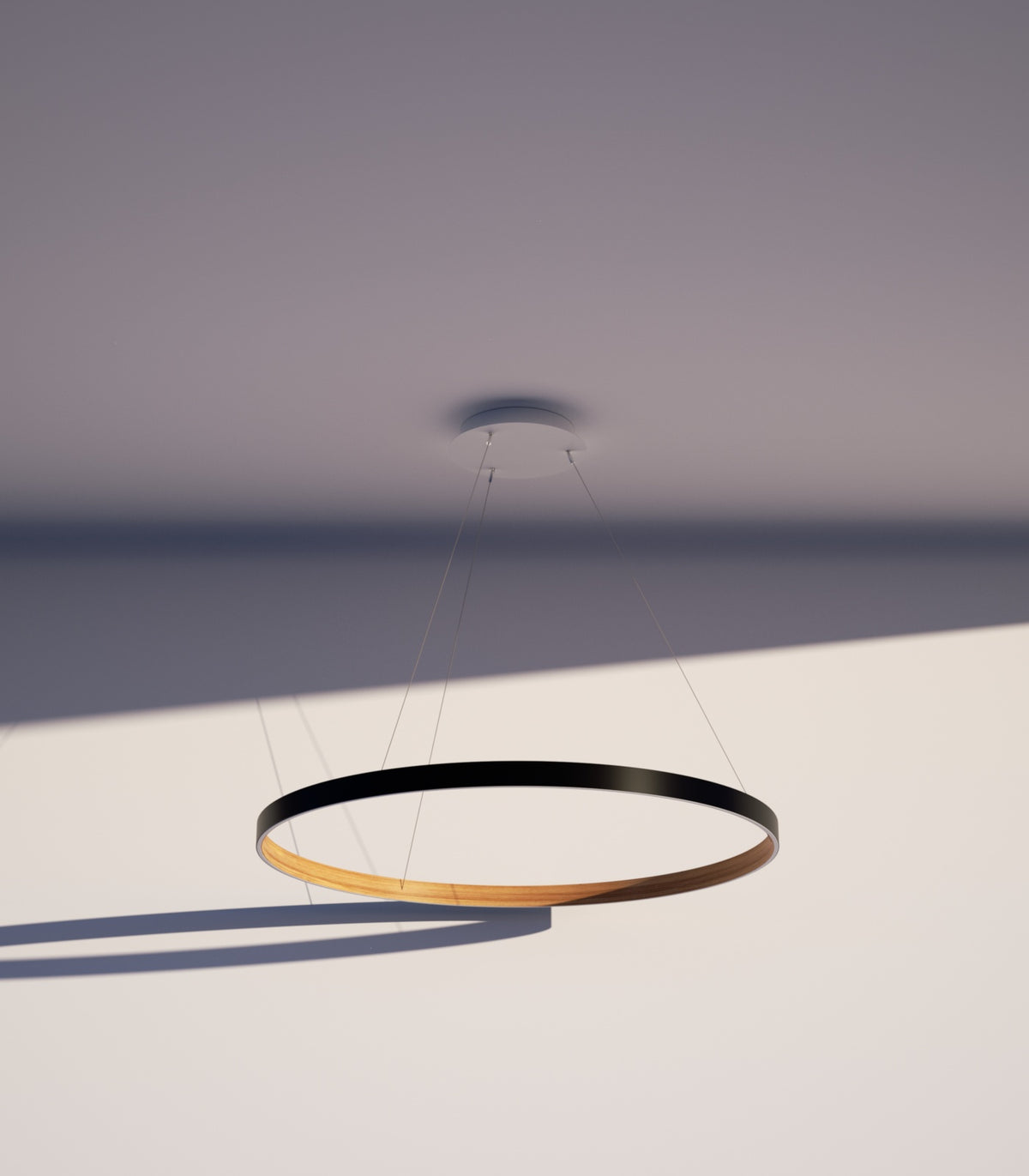 Luminaires O2.5 Suspensions LED Ø90cm Henri Bursztyn coloris graphite métallisé — photo du produit
