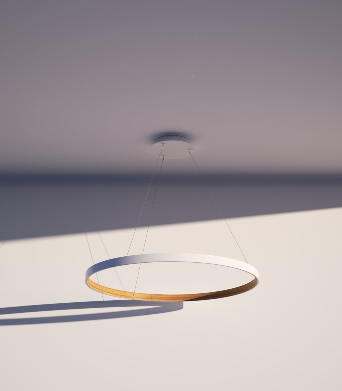 Luminaires O2.5 Suspensions LED Ø90cm Henri Bursztyn coloris acier métallisé — détail visuel
