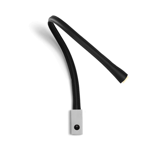 Flexiled 90cm Cuir base Nickel avec interrupteur Appliques LED