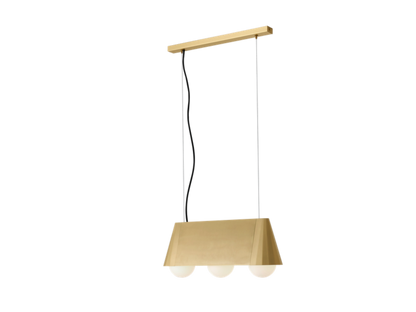Cornet 3 Lumières Suspensions Laiton satiné