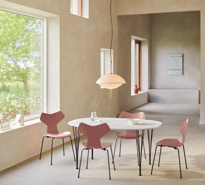Clam Ø44cm Suspensions Verre opale-Laiton