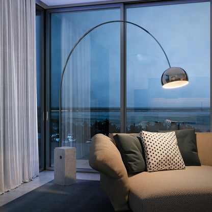 Arco Lampadaires Argent LED