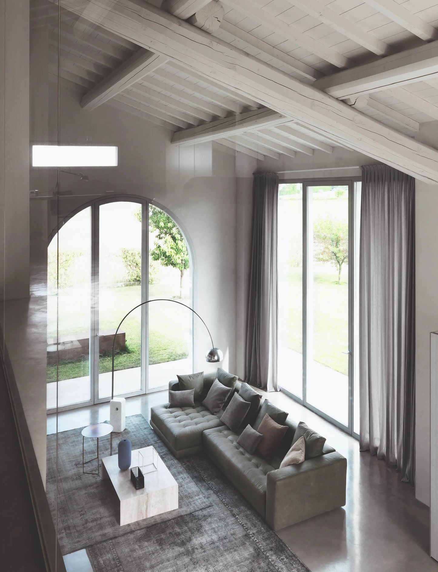 Arco Lampadaires Argent LED