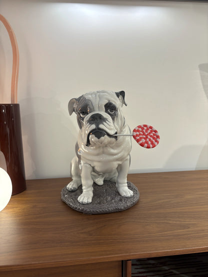 Bulldog Blanc Figurines Outlet