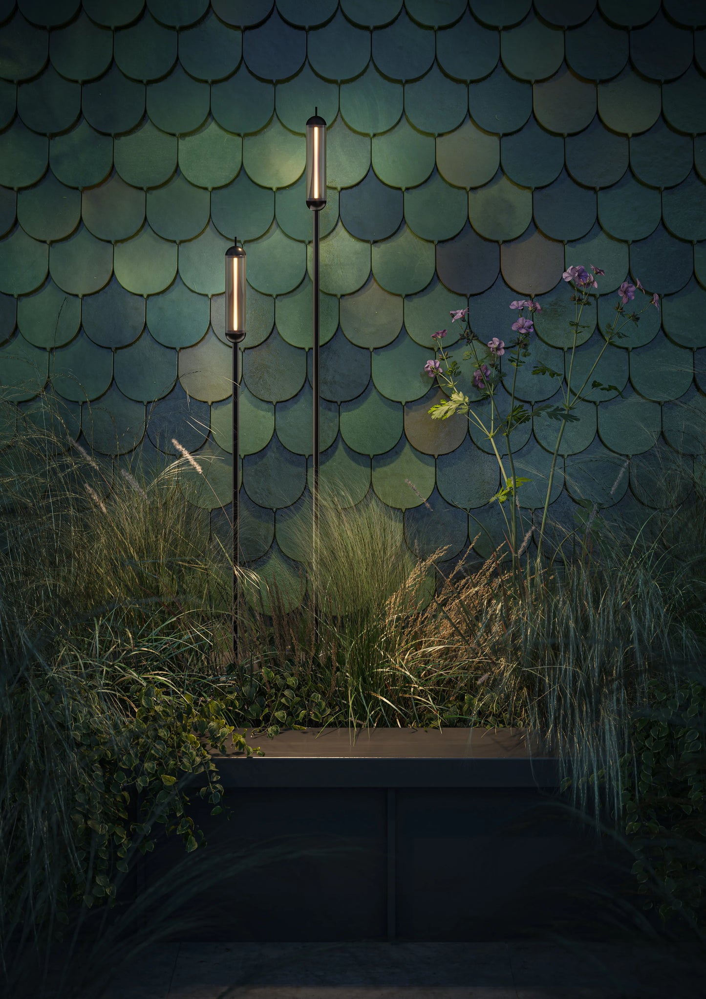 Reed Solar Set Spots Outdoor