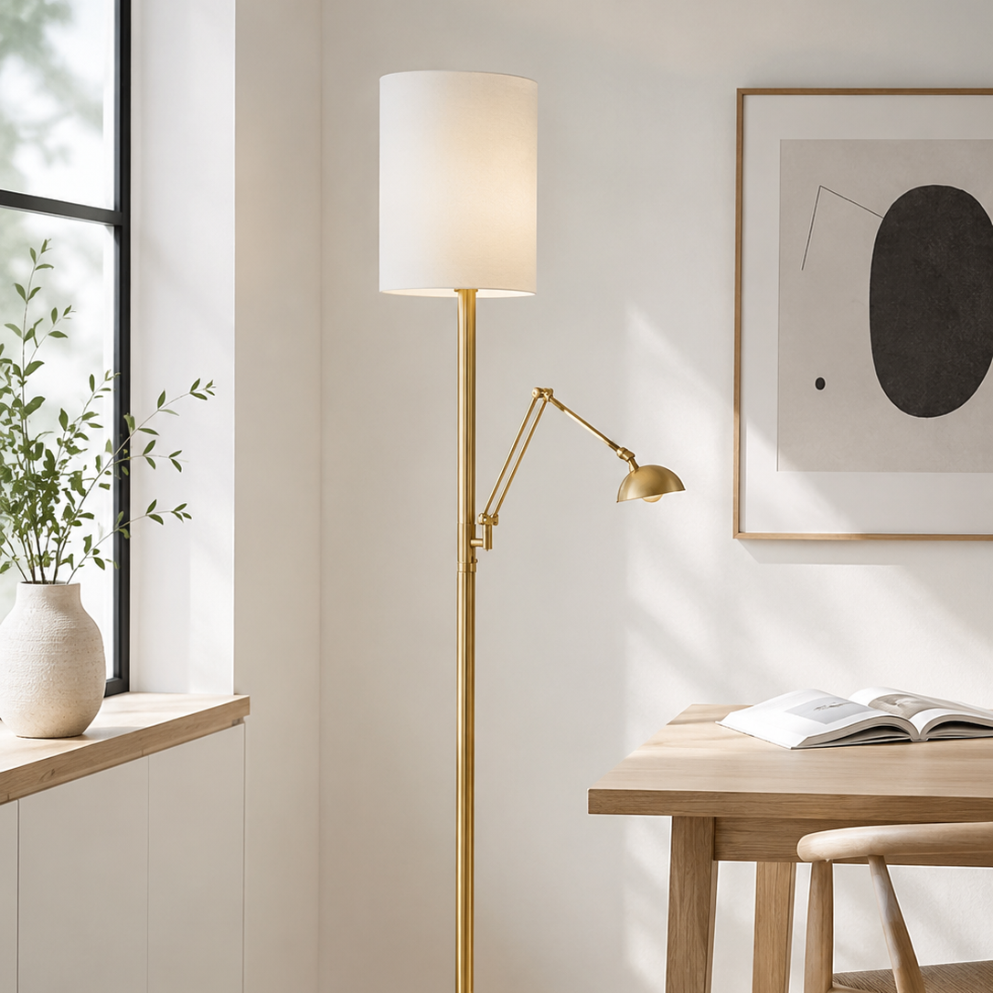 Kira L Lampadaires Liseuses Laiton