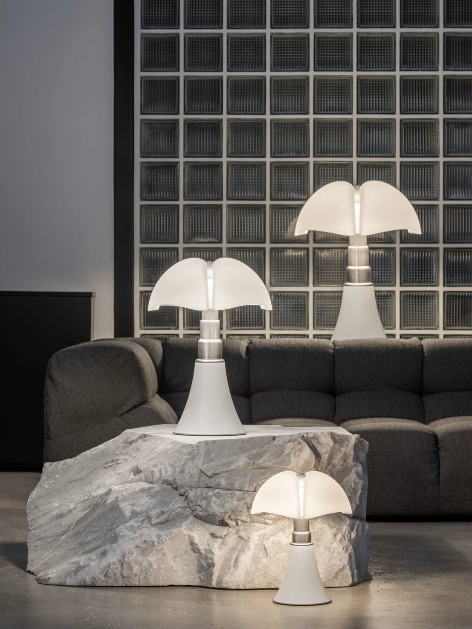 Mini Pipistrello Lampes de table Blanc Mat ambiance