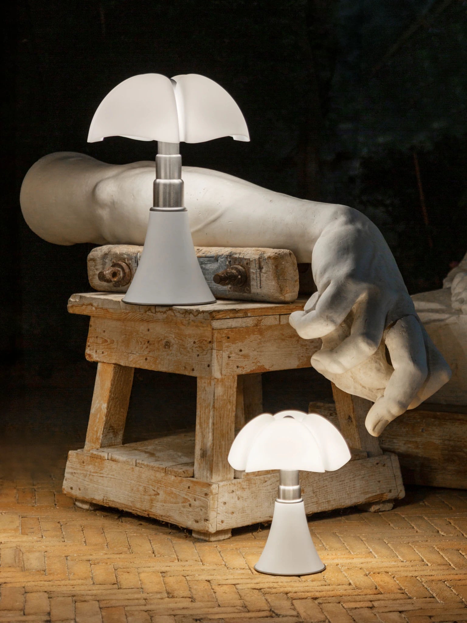 Mini Pipistrello Lampes de table Blanc Mat ambiance 2