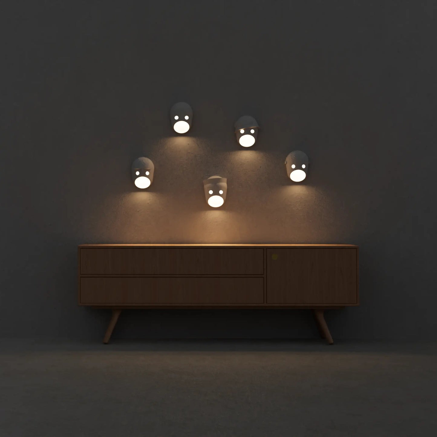 The Party Wall Lamp Coco Appliques LED Blanc