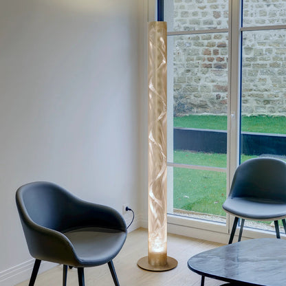 Grande Colonne Spirale Lampadaires LED Argent