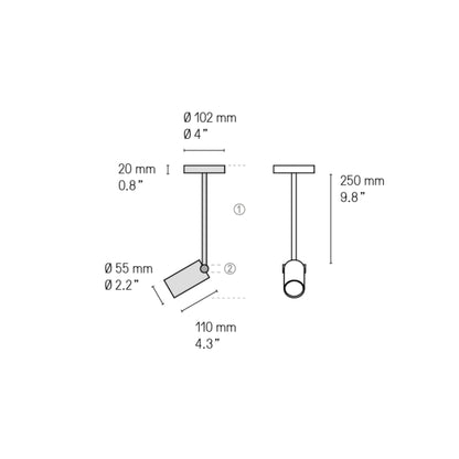 Calée Spots Laiton satiné
