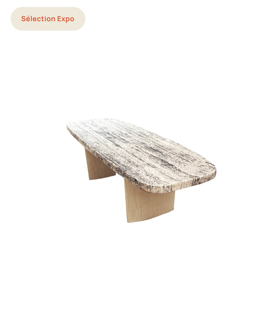 Matéria Table basse Travertin Outlet