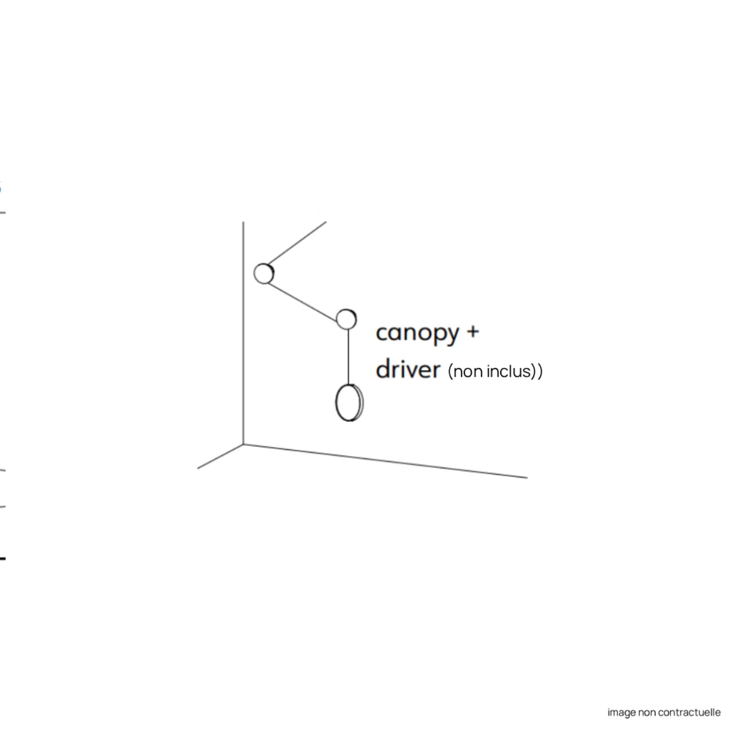 Platine Noir (sans driver) pour Applique Azou