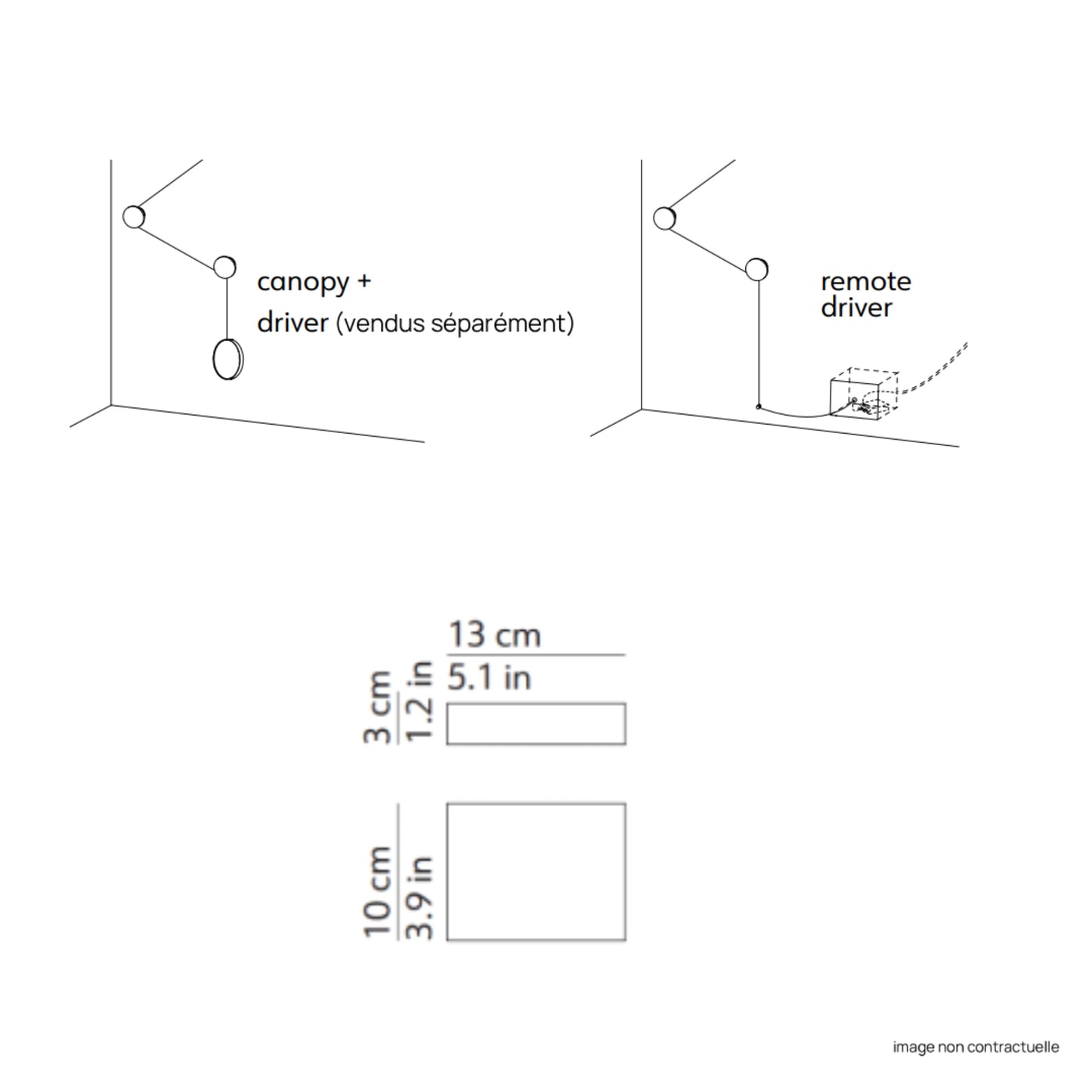 Driver dim. 1-10V ou push (220-240V) pour Applique Azou