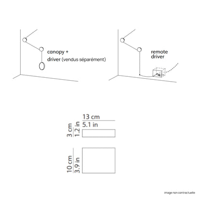 Driver dim. 1-10V ou push (220-240V) pour Applique Azou