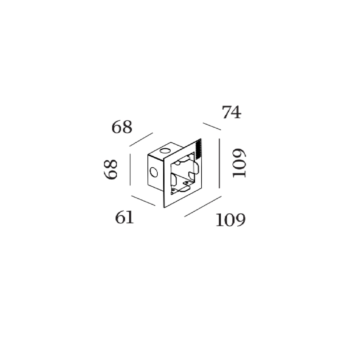 Accessoires Boîtier en Retrait avec kit de plâtre