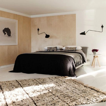 Applique 1 bras courbe pivotant Noir