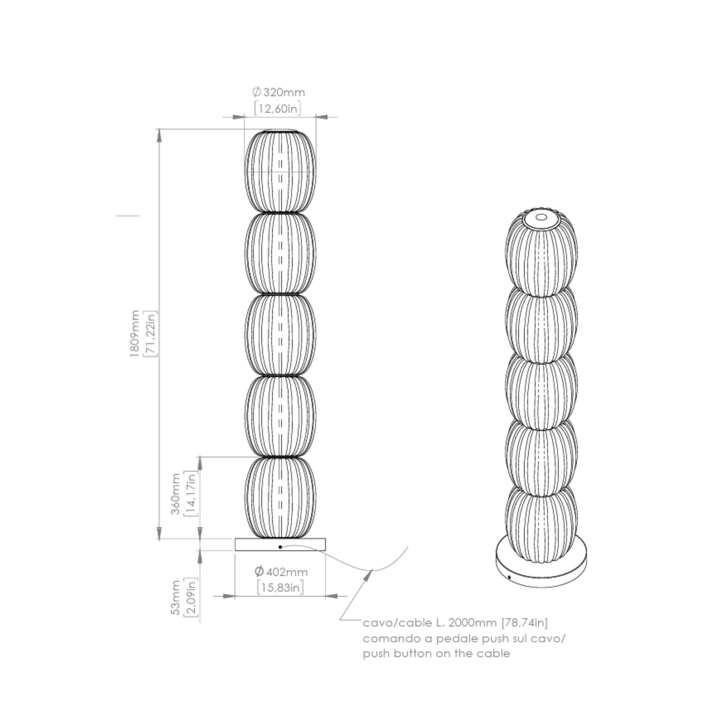 Alma Totem Lampadaires