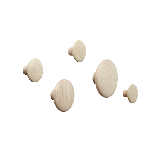 Dots Lot de 5 Patères Chêne