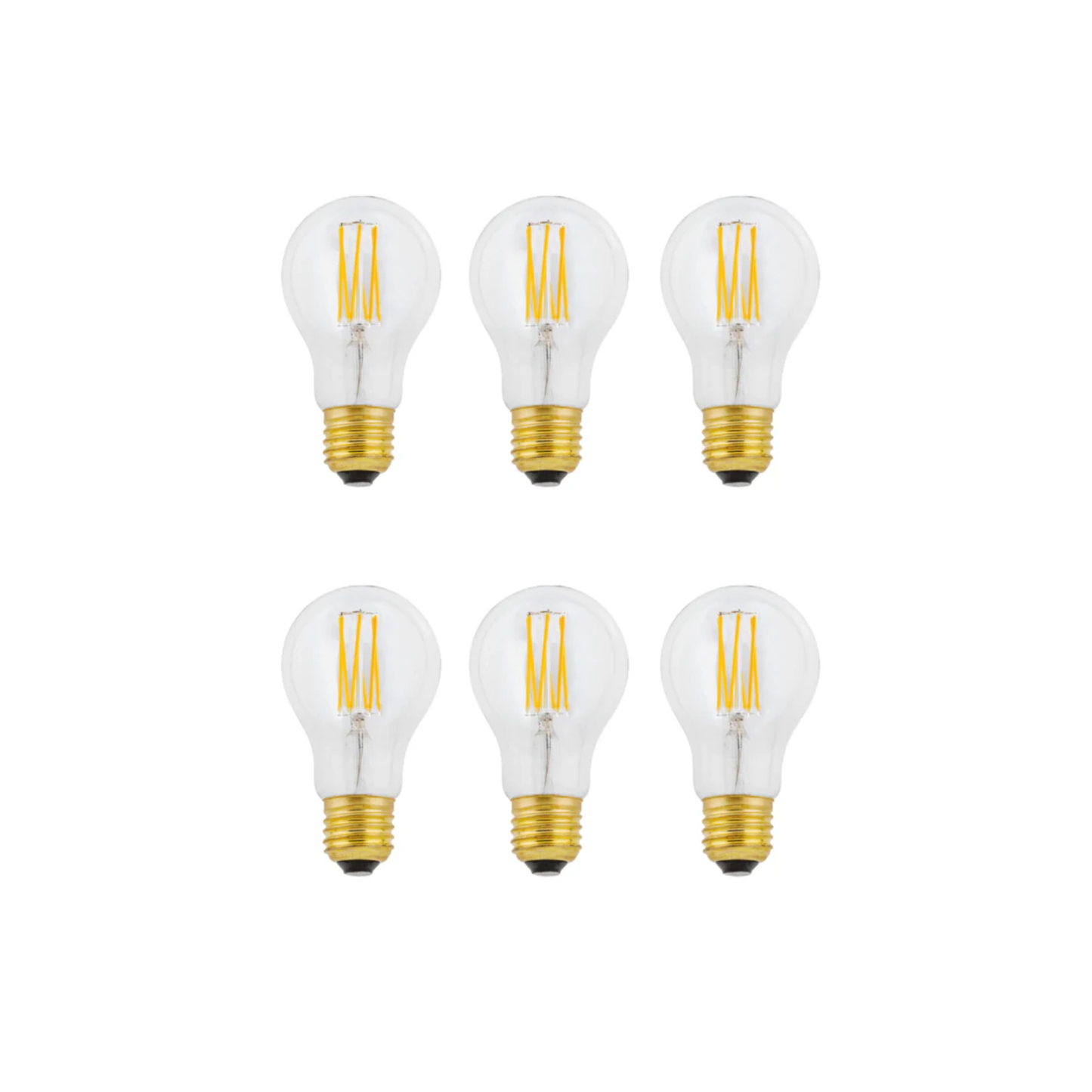 6 x Ampoules E27 A60 LED