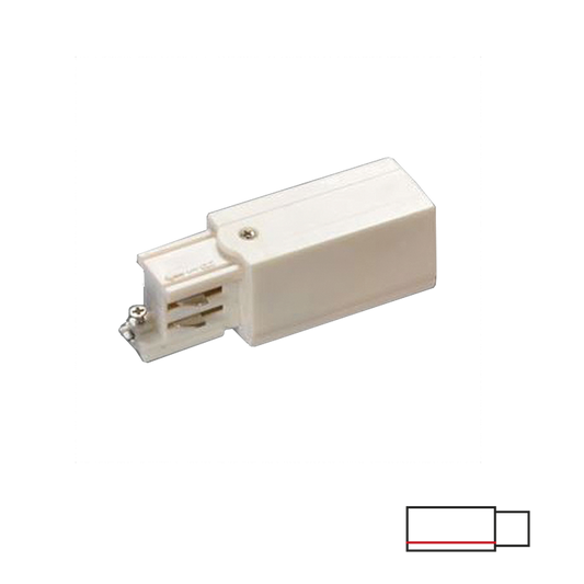 3-PHASE TRACK CONNECTOR - WHITE RIGHT Accessoires