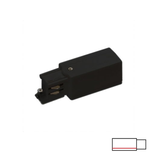 3-PHASE TRACK CONNECTOR - BLACK RIGHT Accessoires