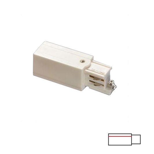 3-PHASE TRACK CONNECTOR - WHITE LEFT Accessoires