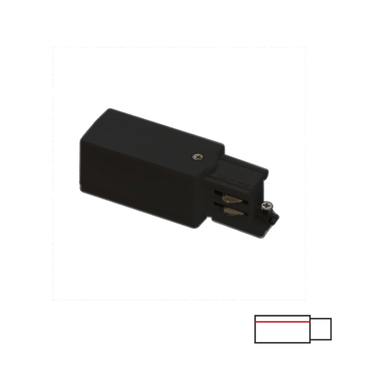 3-PHASE TRACK CONNECTOR - BLACK LEFT Accessoires