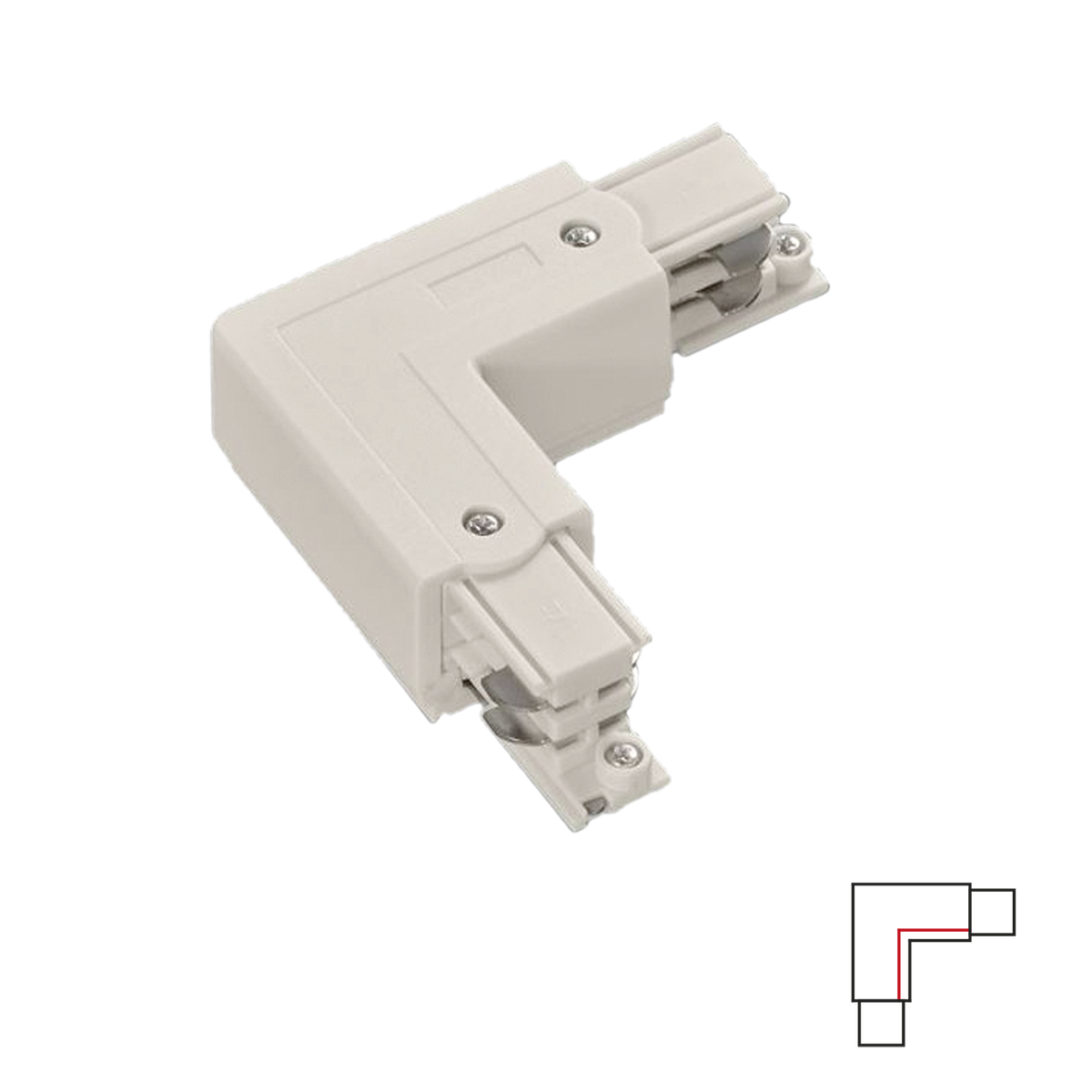 3-PHASE TRACK L JOINT - WHITE RIGHT Accessoires