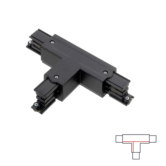 3-PHASE TRACK T JOINT - BLACK Right-2 Circuit Accessoires