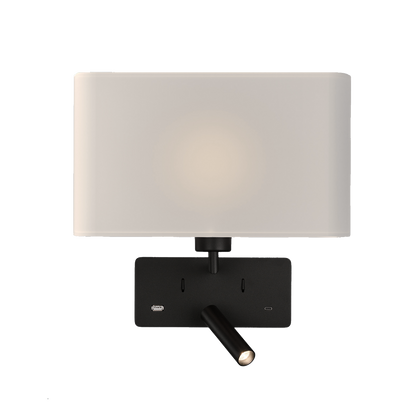 Romeo LED avec abat-jour / avec liseuse / port USB Appliques murales