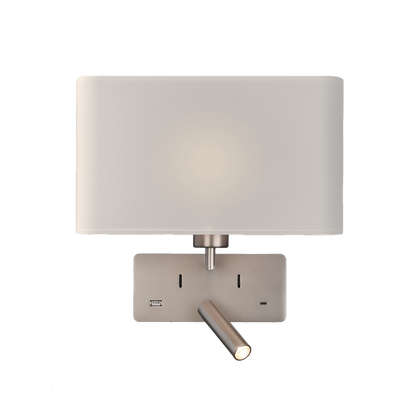 Romeo LED avec abat-jour / avec liseuse / port USB Appliques murales