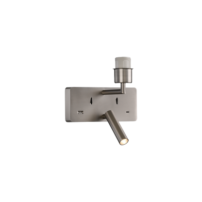 Romeo LED sans abat-jour / avec liseuse / port USB Appliques murales