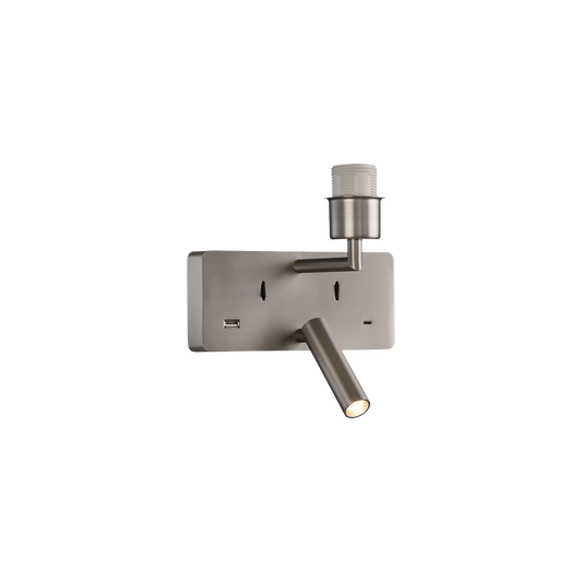 Romeo LED sans abat-jour / avec liseuse / port USB Appliques murales
