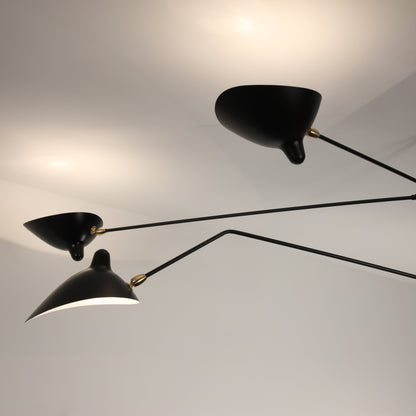 Suspension 2 bras fixes 1 bras courbe Noir