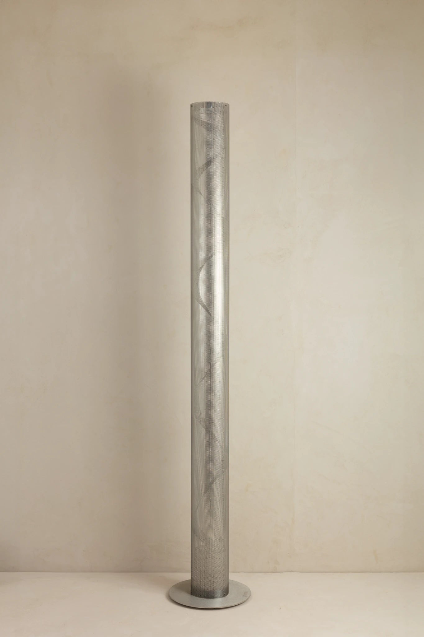 Grande Colonne Spirale Lampadaires LED Argent