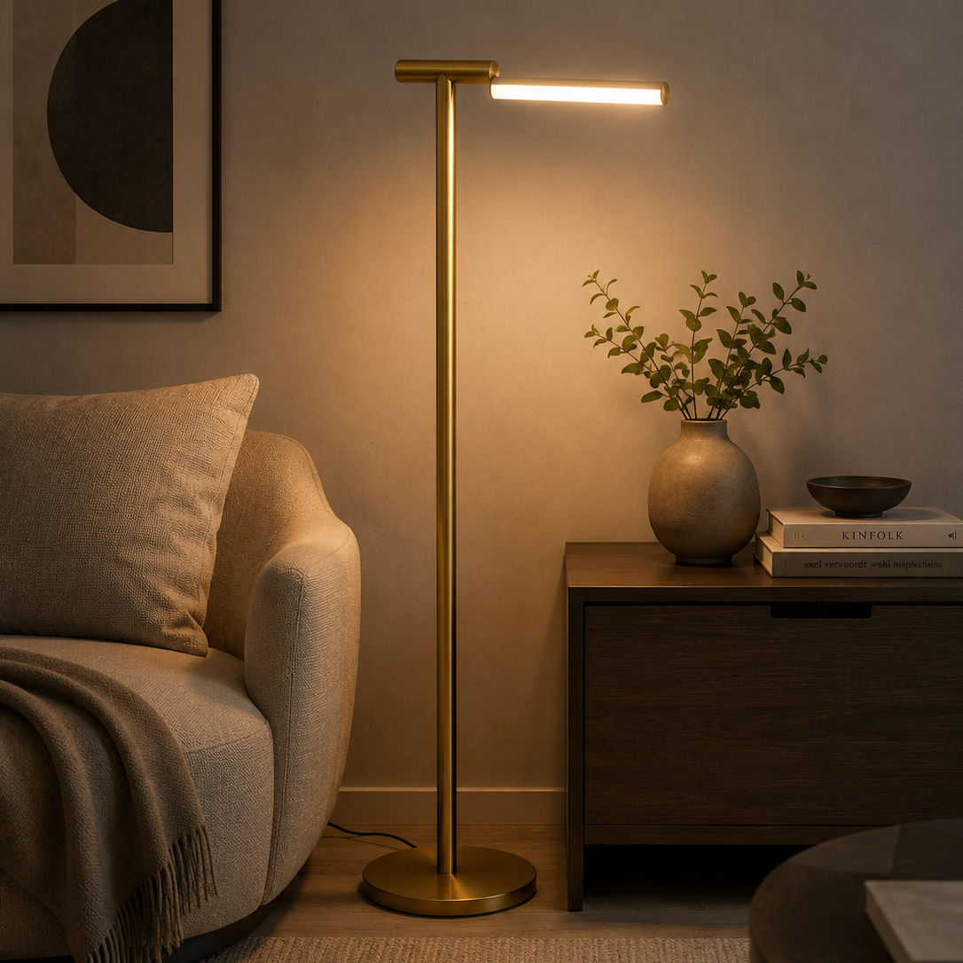 Signal Pivot Lampadaires LED Laiton satiné