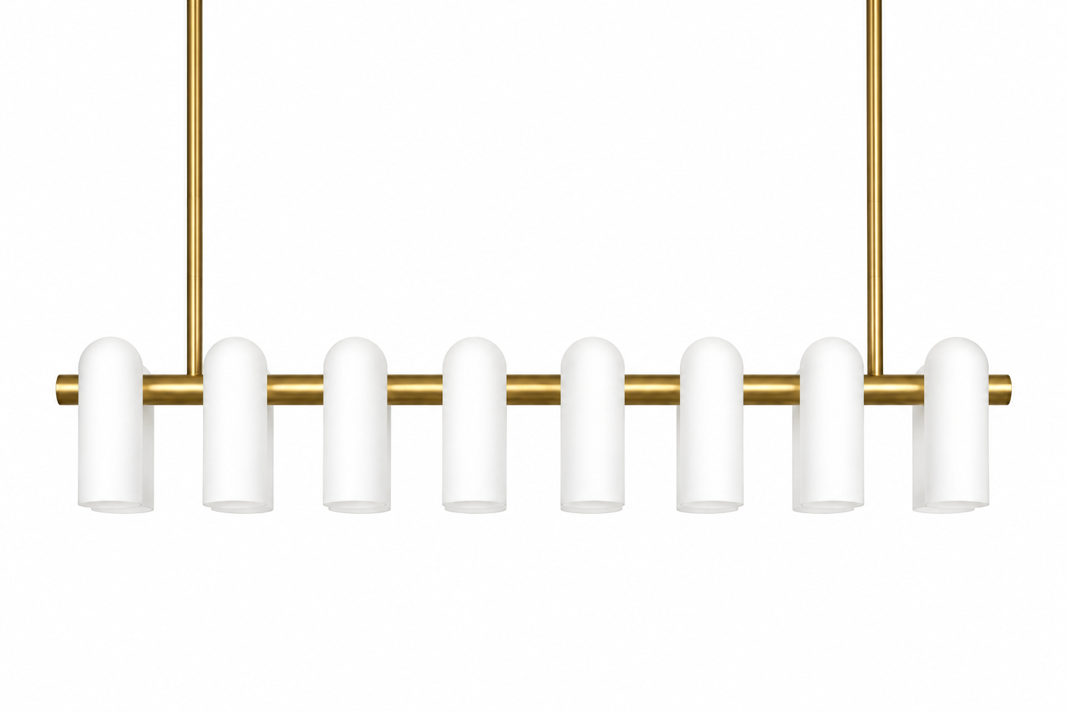 Odyssey Linear Chandelier LG Opale mat Suspensions