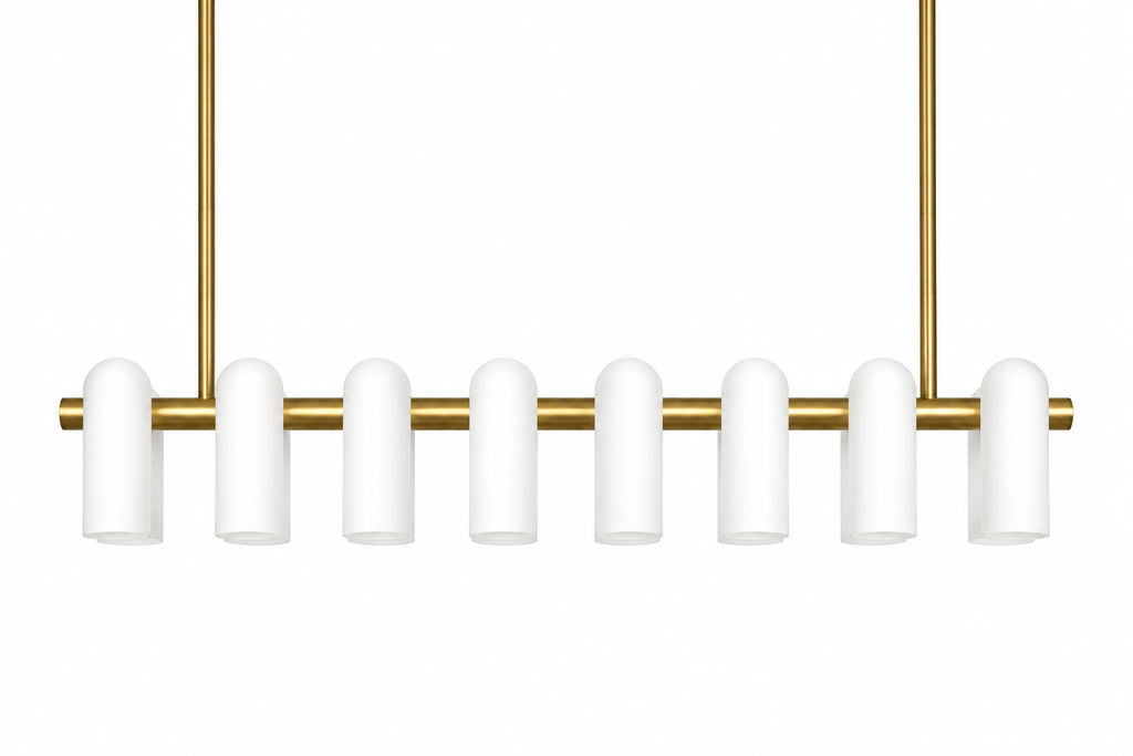 Odyssey Linear Chandelier LG Opale mat Suspensions