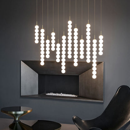 Abacus linéaire 140cm Suspensions LED Blanc