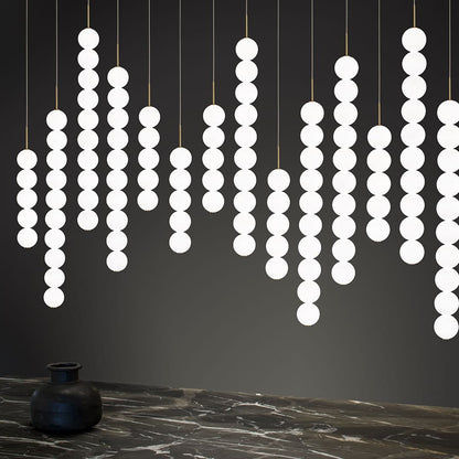 Abacus linéaire 175cm Suspensions LED Blanc