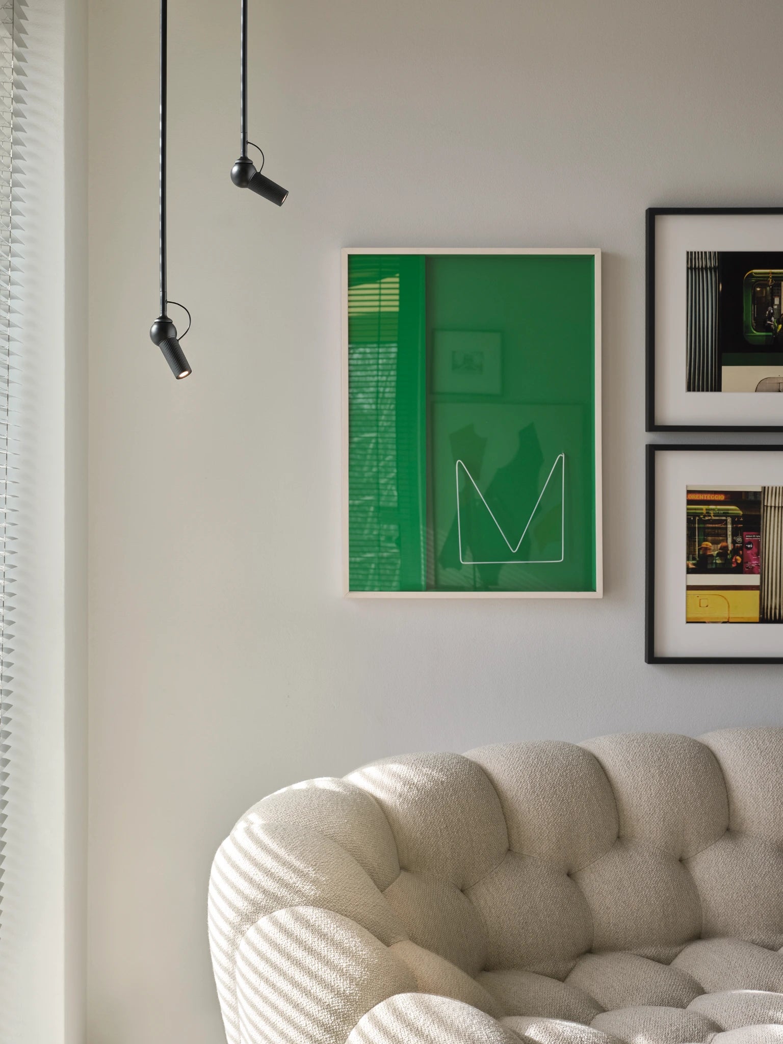 Tige 110,5 cm pour Suspensions / Plafonniers Bird noir ambaince