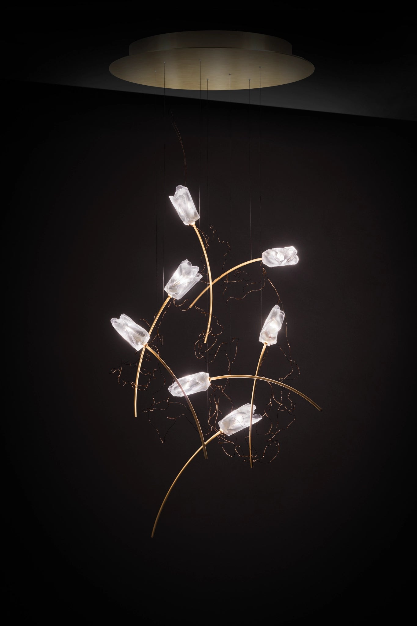 Tulip 7 Round Suspensions Laiton