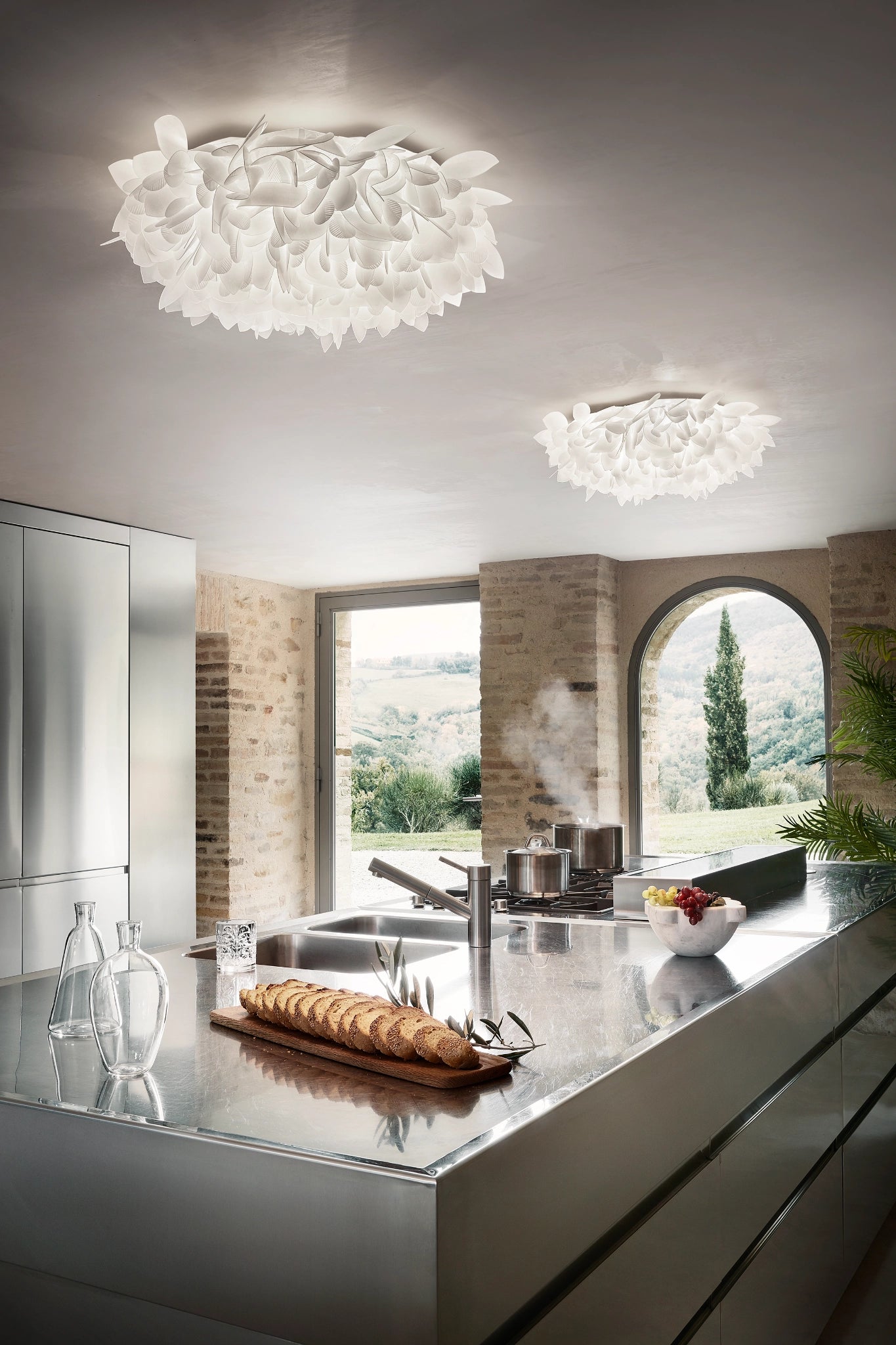 Veli W Medium Foliage Appliques Blanc